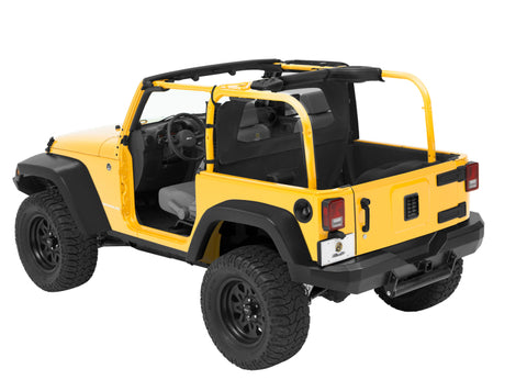 Bestop 07-18 Jeep Wrangler JK 2-Door Windjammer (Black Diamond) - 80031-35
