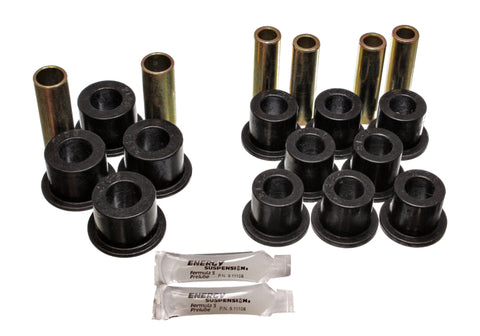 Energy Suspension 06/86-97 Nissan 720/Hardbody P/U 4WD Black Front Leaf Spring Bushing Set - 7.2102G