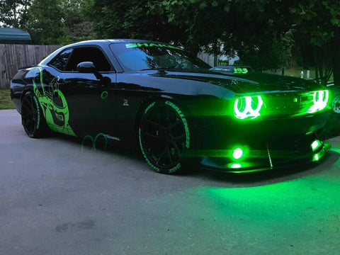 Oracle Dodge Challenger 15-21 LED Waterproof Halo Kit - ColorSHIFT w/o Controller - 3990-334