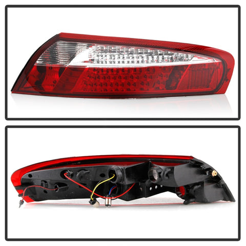 xTune Porsche 911 996 ( Non 4S. Turbo. GT3 ) 99-04 LED Tail Lights Red Clear ALT-ON-P99699-LED-RC - 5013132