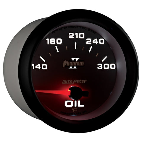 Autometer Phantom II 2 5/8in 140-300 Degree F Short Sweep Electronic Oil Temperature Gauge - 7848