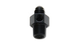 Vibrant -6AN Male to 3/8in NPT Male Union Adapter Fitting w/ 1/8in NPT Port - 16496