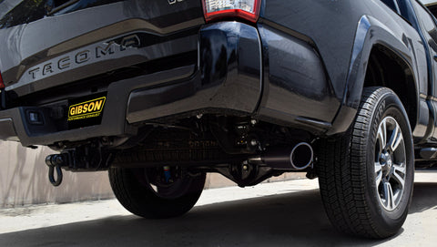 Gibson 16-22 Toyota Tacoma TRD Sport 3.5L 2.5in Cat-Back Single Exhaust - Black Elite - 618819B