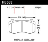 Hawk 06-07 Dodge Magnum SRT8 / 06-09 Challenger SRT8 / 05-07/09 Chrysler 300 C SRT8 HP Plus Street F - HB563N.656