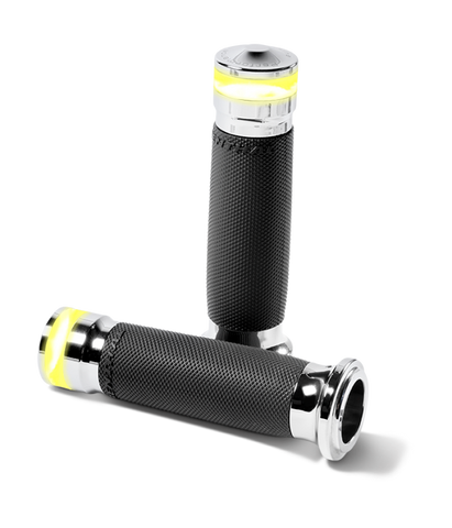 Performance Machine Contour Led Handle Grip Set - Chrome - 0063-2100M-CH