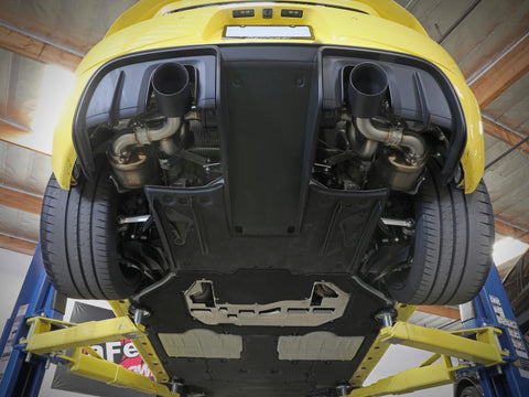 aFe MACHForce XP 2.25in-2.5in 304SS Exhaust Cat-Back 20-22 Porsche Cayman GT4 (718) - Polished Tips - 49-36443-P