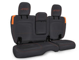 PRP Jeep Wrangler JL Rear Bench CoversU - 4 door with Armrest - Black/Orange - B044-07