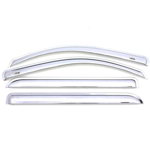 AVS 15-18 Ford F-150 Supercab Ventvisor Outside Mount Front & Rear Window Deflectors 4pc - Chrome - 684974