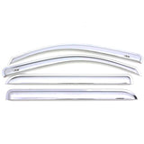 AVS 04-14 Ford F-150 Supercab Ventvisor Outside Mount Front & Rear Window Deflectors 4pc - Chrome - 684738