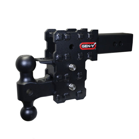 Gen-Y Phantom-X 2.5in Solid Shank 5in Drop 1.6K TW 16K Hitch w/GH-051 & GH-032 (No Flat Towing) - GH-2423X
