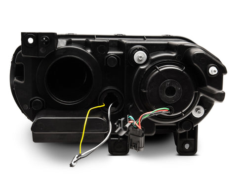 Raxiom 08-14 Dodge Challenger Halo Projctr Headlights w/Sequential Turn Signals-Blk Hsng(Clear Lens) - CH3761