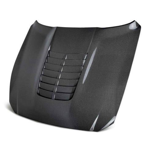 Anderson Composites 15-20 Ford Mustang Shelby GT350/GT350R Type GT5 Double Sided Carbon Fiber Hood - AC-HD15FDMU350-GT5-DS