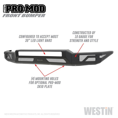 Westin 14-21 Toyota Tundra Pro-Mod Front Bumper - Tex. Blk - 58-41035