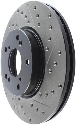 StopTech 06-08 Civic GX / 02-04 CR-V / 98-02 Honda Accord V6 / 03-07 Accord 4 cyl/V6 MT Slotted & D - 127.40036L