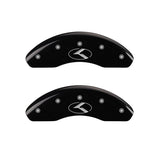 MGP 2 Caliper Covers Engraved Front Circle K/Kia Black Finish Silver Char 2018 Kia Rio - 21190FCRKBK