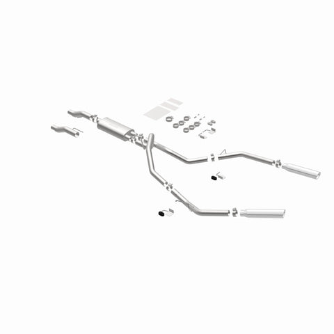MagnaFlow 11 Ford F-150 3.7L/5.0L/6.2L SS Catback Exhaust Dual Split Rear Exit w/ 3.5in SS Tips - 15460
