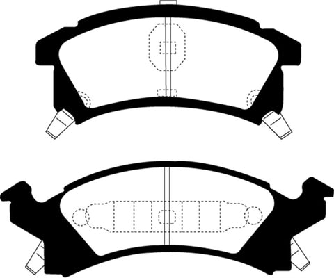 EBC 96-98 Buick Skylark 2.4 Yellowstuff Front Brake Pads - DP41175R