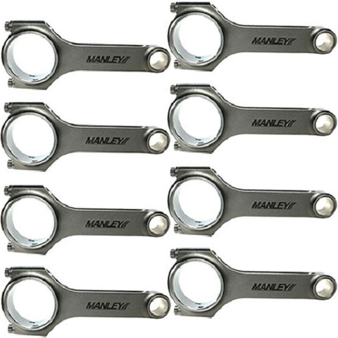 Manley Chevy Small Block 6.000in H Beam w/ ARP 2000 Connecting Rods - Set of 8 - 14054R-8