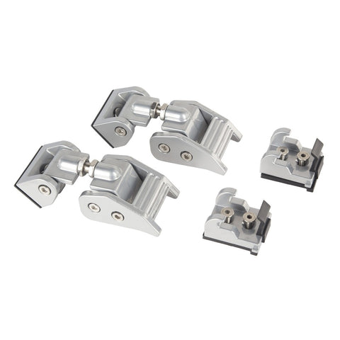 Rugged Ridge 202018-20 Jeep Wrangler JL / 2020 Jeep Gladiator Silver Hood Catch Kit - 11116.21