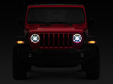 Raxiom 18-22 Jeep Wrangler JL/ JT 9-Inch LED Headlights w/ DRL and Halo- Black Housing (Clear Lens) - J137646