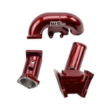 Wehrli 2007.5-2010 LMM Duramax High Flow 3in Y-Bridge Kit- WCFab Red - WCF100164-RED