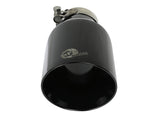 aFe MACH Force-Xp 409 SS Clamp-On Exhaust Tip 2.5in. Inlet / 4.5in. Outlet / 9in. L - Black - 49T25454-B091