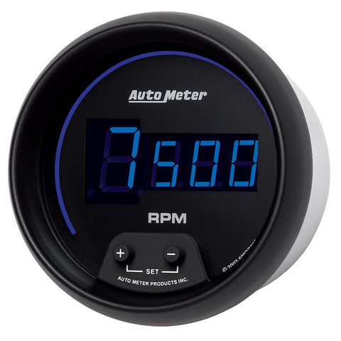 Autometer Cobalt Digital 85.7mm Black In-Dash Tachometer - 6997