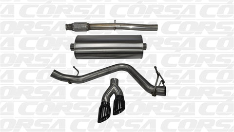 Corsa 14 GMC Sierra/Chevy Silv 1500 Crew Cab/Std. Bed 5.3L V8 Black Sport Single Side CB Exhaust - 14874BLK