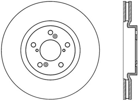 Stoptech 07-13 Acura MDX / 14-17 Acura RLX Cryo Premium Front Brake Rotor - 120.40071CRY