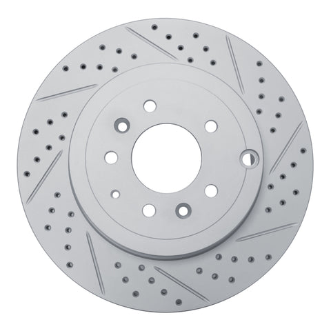 R1 07-15 Mazda Cx-9 Rear Right Drilled & Slotted Geo-Carbon Rotor - 830-80068R