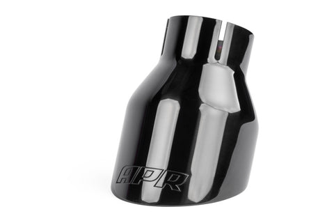 APR Double-Walled 4in Slash-Cut Tips - Polished Diamond Black - Set of 2 - TPK0003