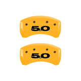 MGP Rear set 2 Caliper Covers Engraved Rear S197/Bar & Pony Black finish silver ch - 10010RMB1BK