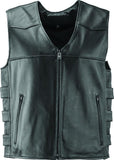 Kuryakyn Leather By River Road Plains Leather Vest Black - Small - 094405