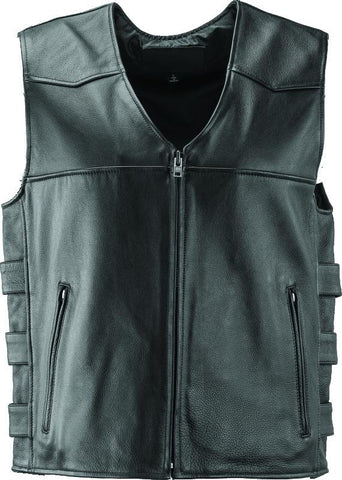 Kuryakyn Leather By River Road Plains Leather Vest Black - Small - 094405