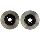 StopTech 07-08 Audi RS4 AeroRotor 2pc Slotted and Zinc Plated Front Rotor (Pair) - 81.113.9931