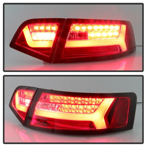Spyder 09-11 Audi A6 LED Tail Lights - Red Clear (ALT-YD-AA609-LED-RC) - 5085191
