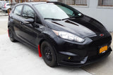 Rally Armor 13-19 Ford Fiesta ST Black UR Mud Flap w/White Logo - MF29-UR-BLK/WH