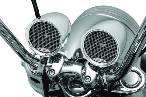 Kuryakyn Road Thunder Speaker Pods Bluetooth Audio Controller Chrome - 2712