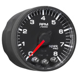 Autometer Spek-Pro Black 2 1/16 inch 8K RPM Tach w/ Shift Light and Peak Memory - P334328