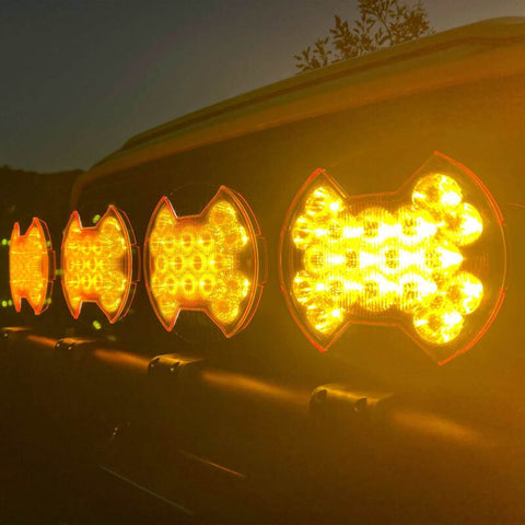 KC HiLiTES SlimLite 8in. LED Light Shield SAE Driving (Shield Only) - Selective Yellow - 5210