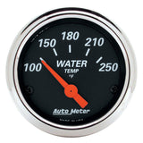 Autometer Designer Black 2 1/16in 250 Deg F Electronic Water Temp Gauge - 1436