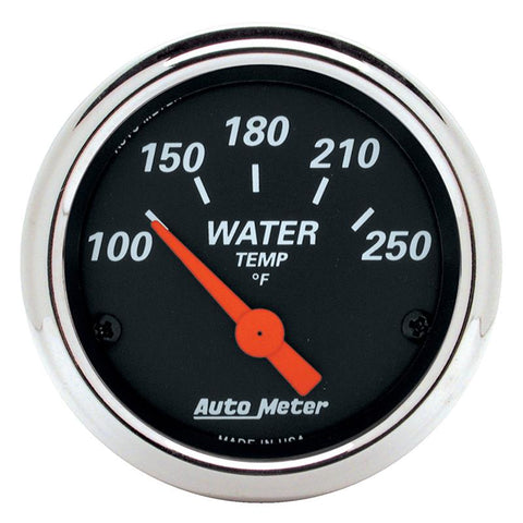 Autometer Designer Black 2 1/16in 250 Deg F Electronic Water Temp Gauge - 1436