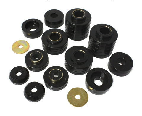 Energy Suspension 80-98 Ford F250/F350 / 80-92 Ford F100/F150 / 85-98 Ford F450 Black Body Mount Set - 4.4107G