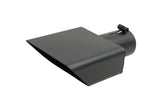 Gibson Rectangle Sport Tip - Left - 6x2.75in OD/2.5in Inlet/6in Length - Black Ceramic - 500366-B