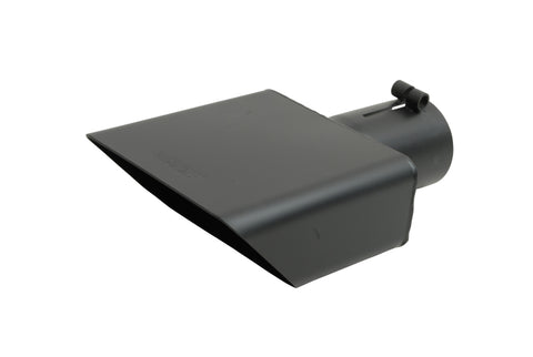 Gibson Rectangle Sport Tip - Left - 6x2.75in OD/2.5in Inlet/6in Length - Black Ceramic - 500366-B