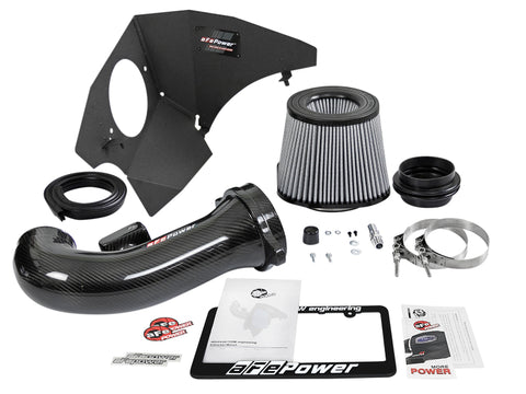 aFe Track Series Carbon Fiber Pro Dry S AIS - 16-19 Chevrolet Camaro SS V8-6.2L - 57-10005D