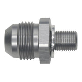 DeatschWerks 8AN Male Flare to M10 X 1.0 Male Metric - Anodized Titanium - 6-02-0621