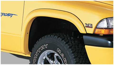 Bushwacker 97-04 Dodge Dakota Fleetside Extend-A-Fender Style Flares 4pc - Black - 51905-02