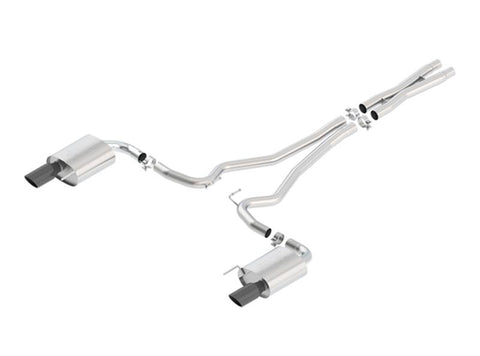 Borla Atak S Cat-Back 15-17 Ford Mustang GT 5.0L V8 MT/AT 2.5in pipe 4in tip (Black Chrome) - 140591BC
