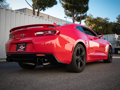 aFe POWER MACH Force-Xp 3in Axle-Back Exhaust 16-20 Chevrolet Camaro SS V8 6.2L w/Mufflers - Black - 49-44119-B